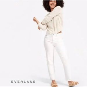 EVERLANE High Rise Straight Denim Ankle Jeans